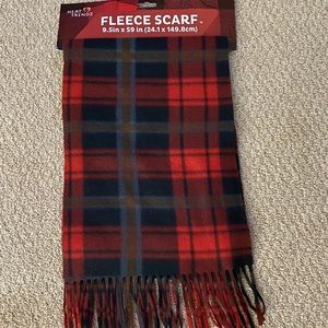 Unisex Plaid Fleece Scarf